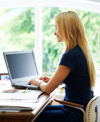 Woman at Computer